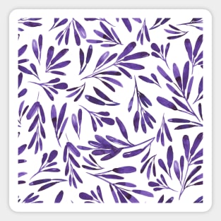 Purple leaves pattern Magnet